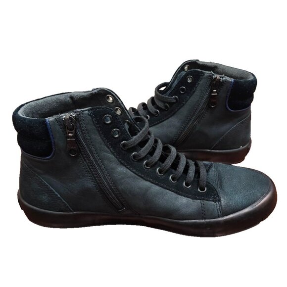 Camper High Top Leather Sneakers Black Men’s 41 | K300159 Zip Lace Casual Shoes - Picture 7 of 16